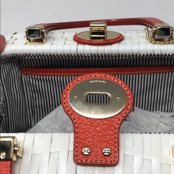 NWT Kate Spade Alison White Orange Handbag - Picture 8 of 10